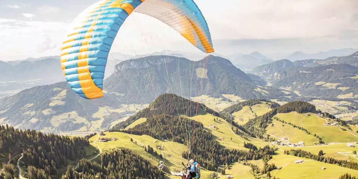Two People Paragliding
