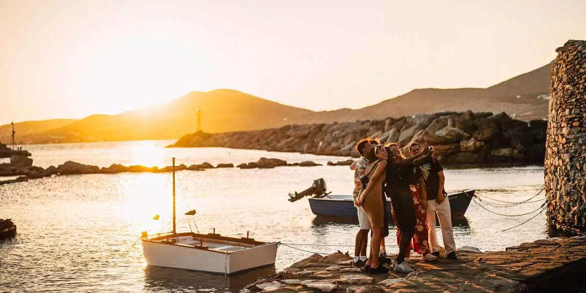 Group Of Young Friends Taking Selfie