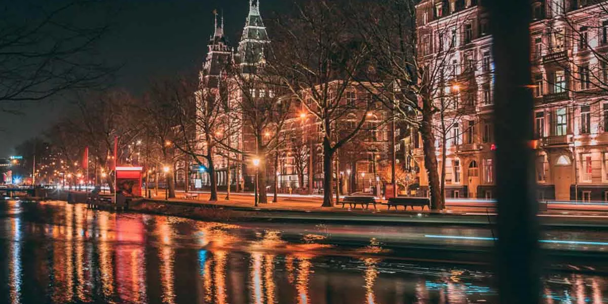 Amsterdam Winter Night Time