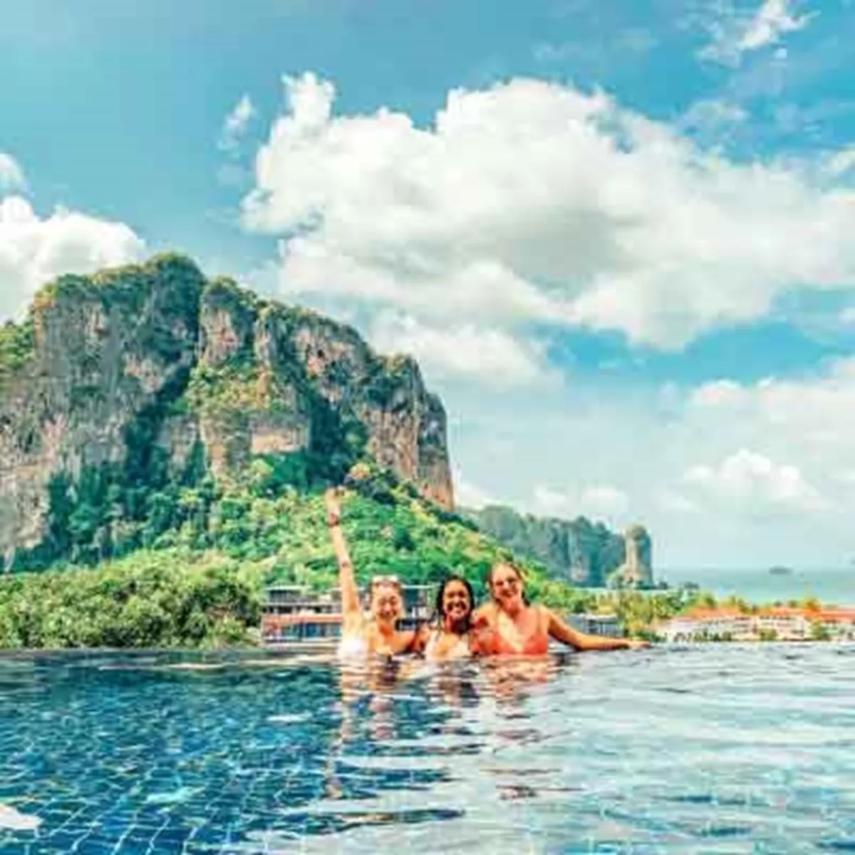 Contiki Travelers In Pool In Thailand Gabbibrown