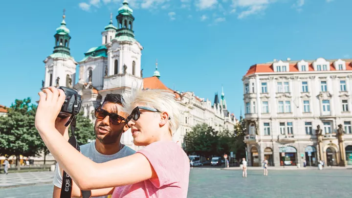 The Old Town Square in Prague, Czech Republic