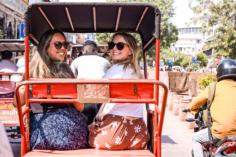 Travellers In Rickshaw