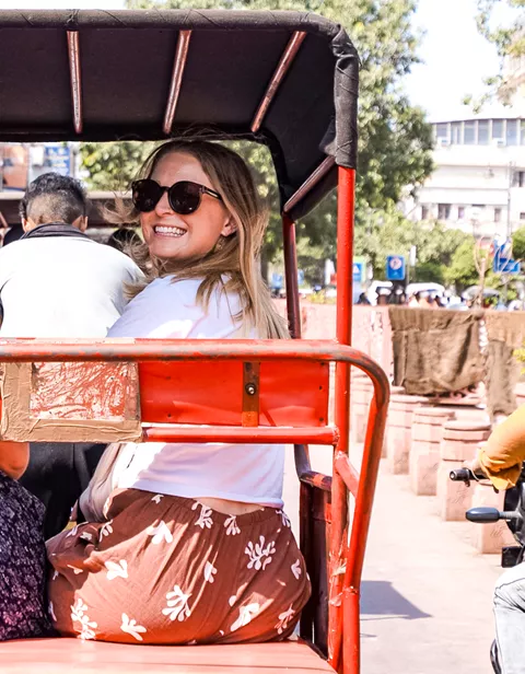 Travellers In Rickshaw