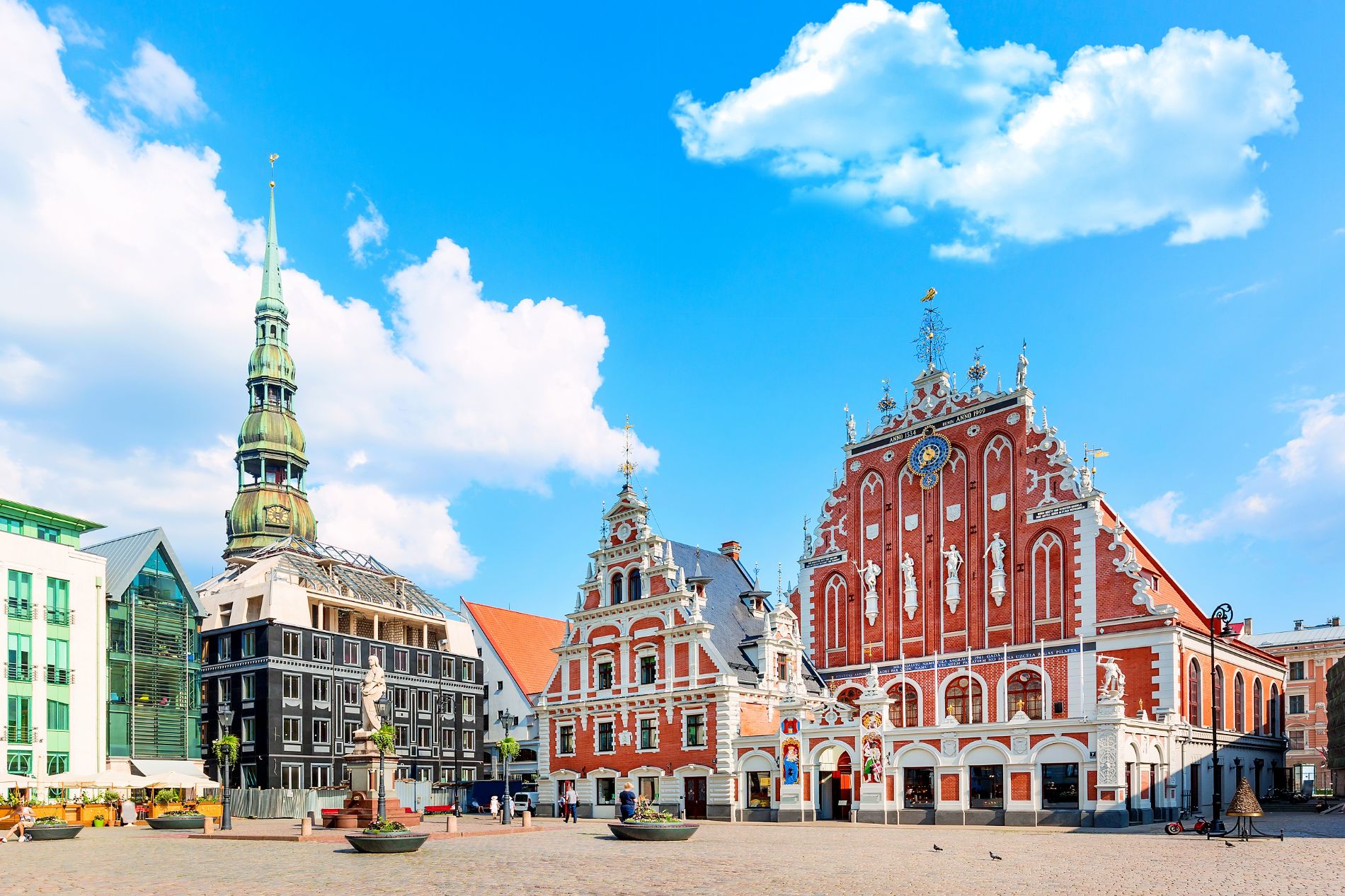 View Of The Old Town And St Peters Cathedral in Riga, Latvia