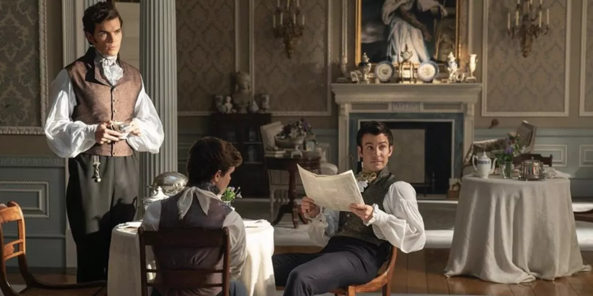 Bridgerton Scene Three Men Having A Conversation