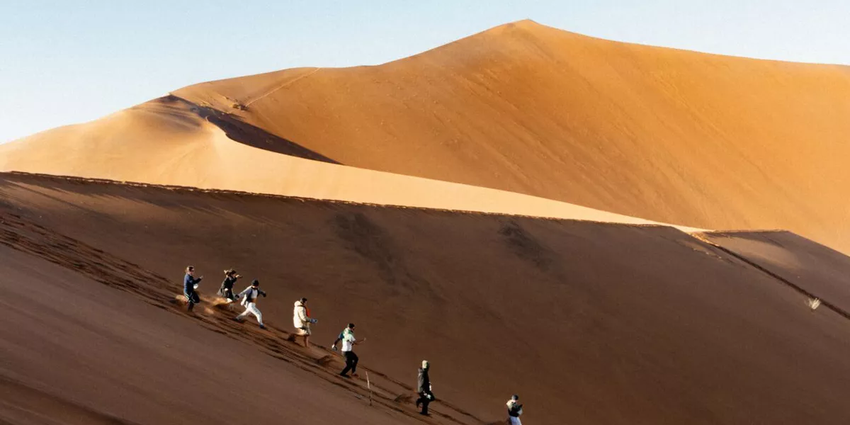 Desert Dunes People Walking