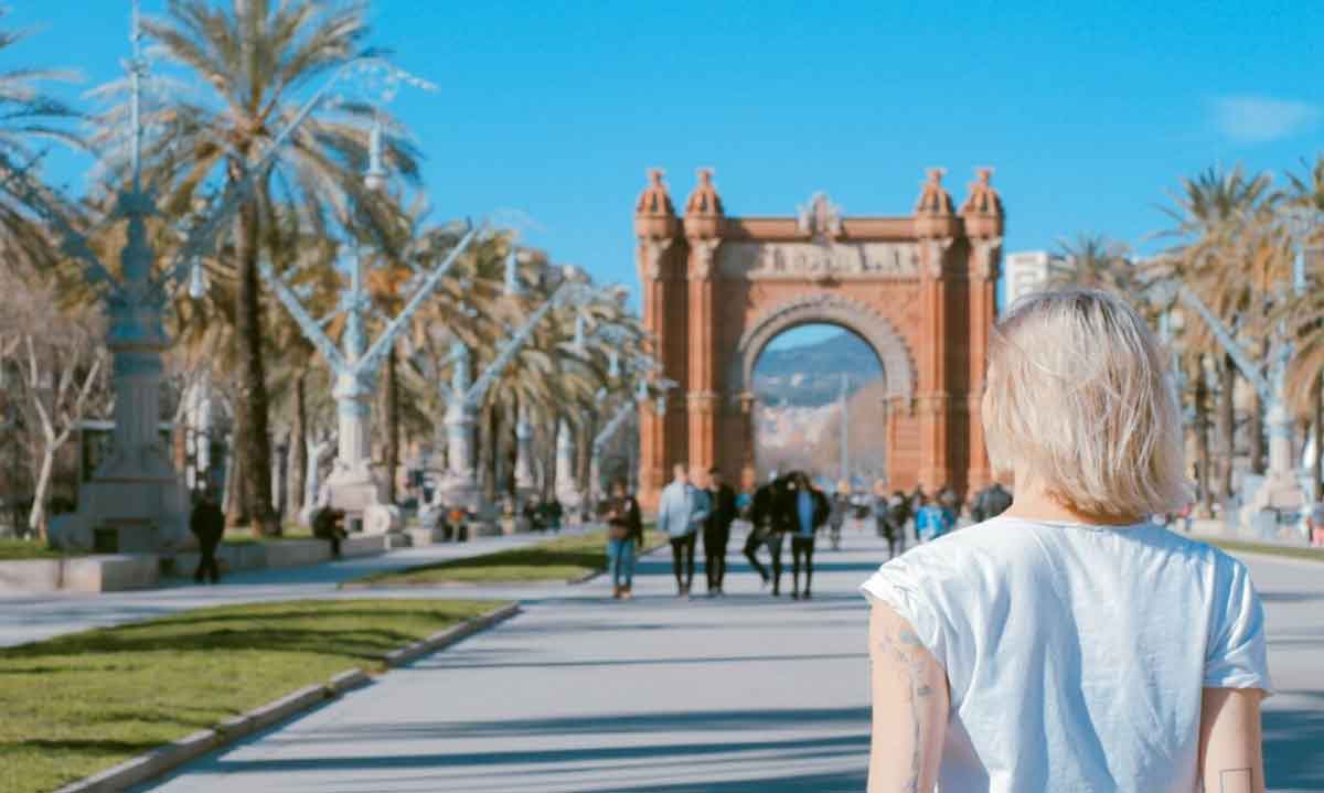 Woman Looking At Touristic Place