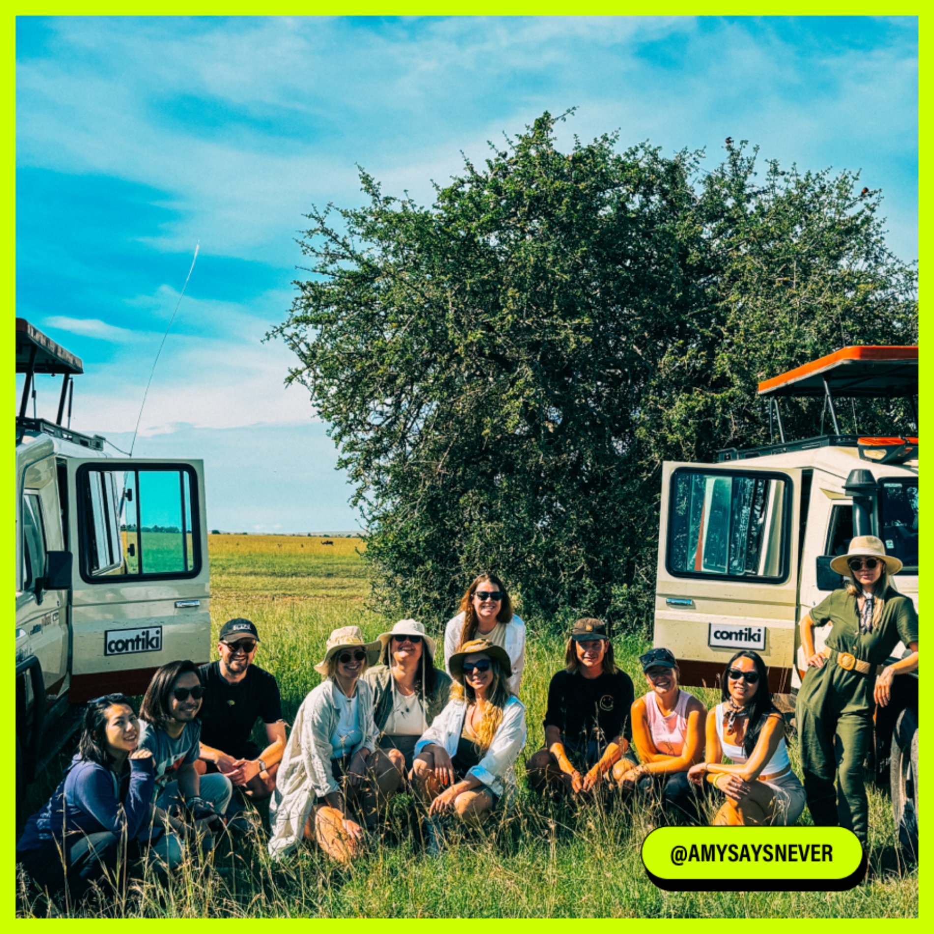 Contiki Travellers Doing A Safari In Kenya