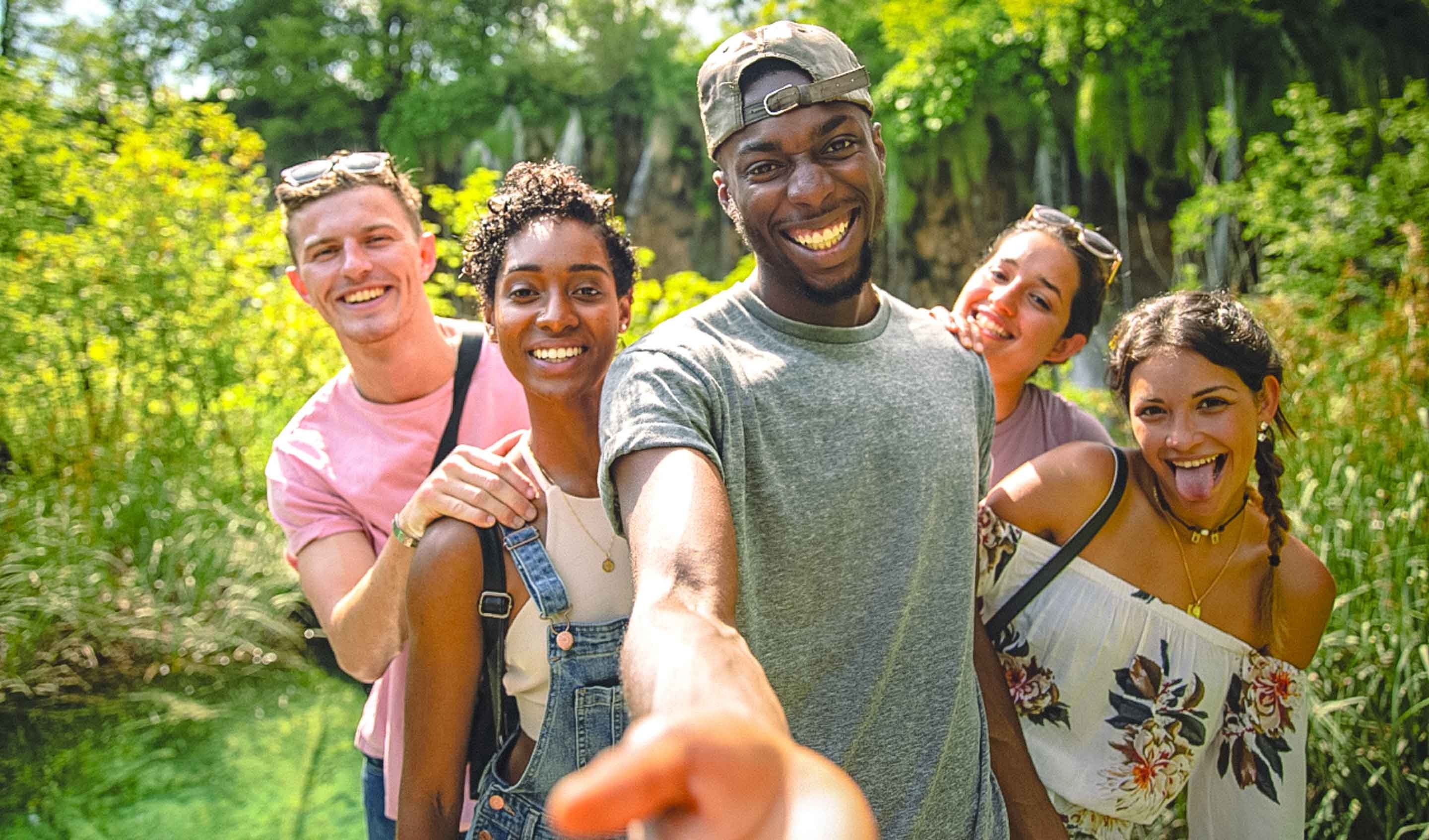 Group Taking Selfie Whilst Hiking In Croatia