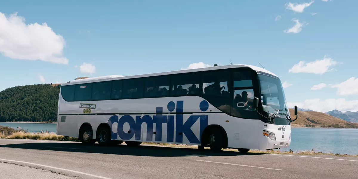 Coach On Lake Pukaki