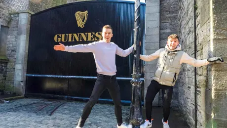 Travelers Outside Guinness Factory Dublin Ireland