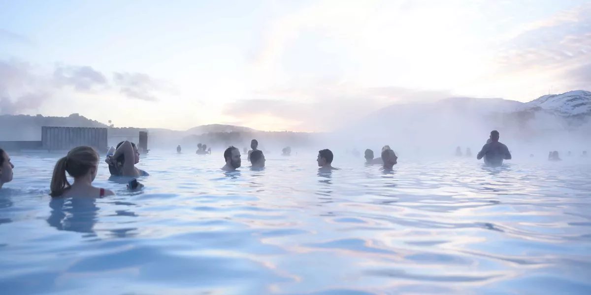 People Enjoying Natural Spa Iceland 2722EURS2019