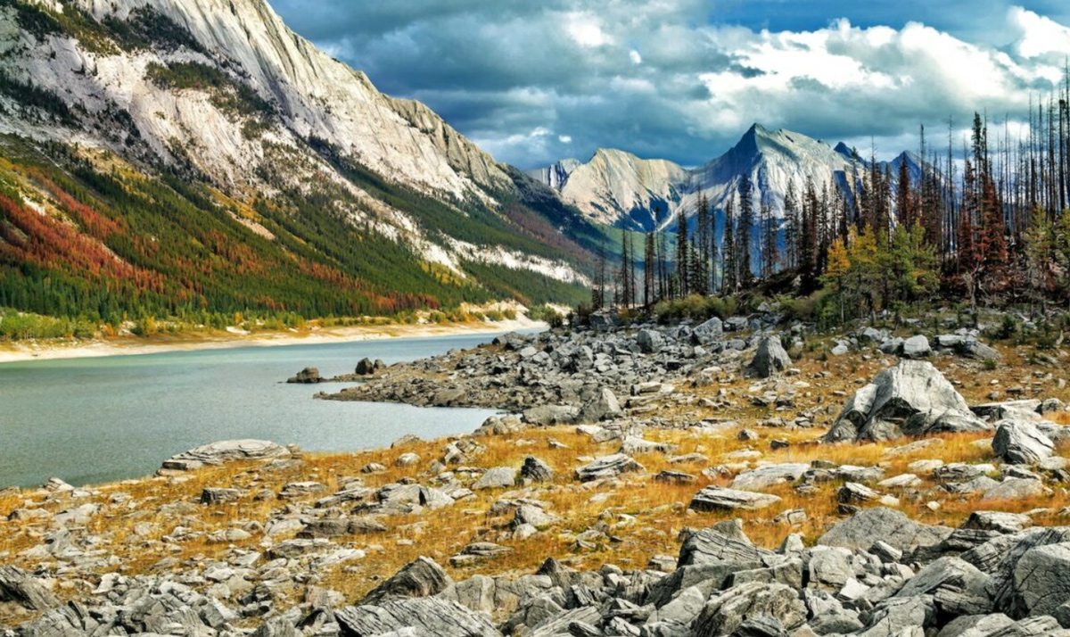 Lake And Snowy Mountains