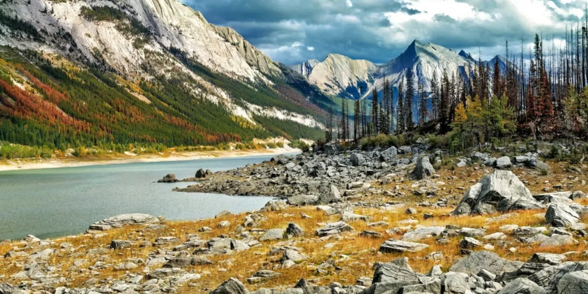 Lake And Snowy Mountains