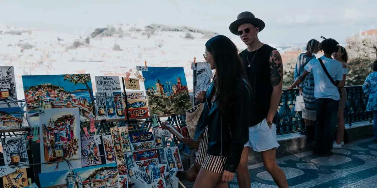 Tourists Visiting Lisbon