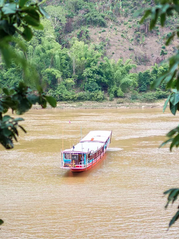 Boat Cruising along the Nam Xeuang River, Ban Laesivilay, Laos