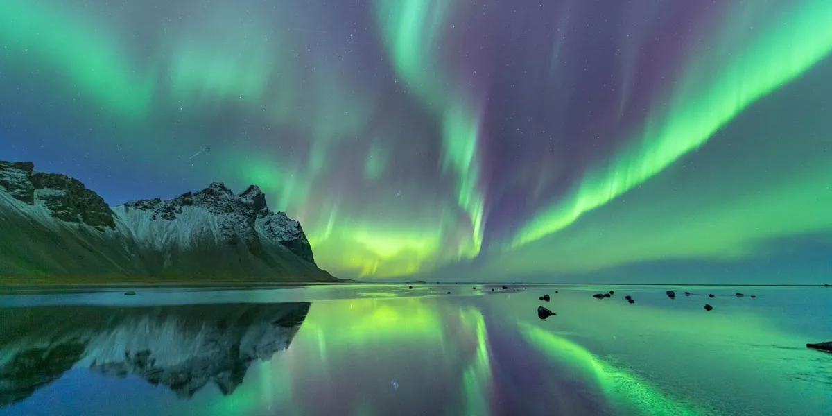 Northern Lights At A Clear Sky At Night
