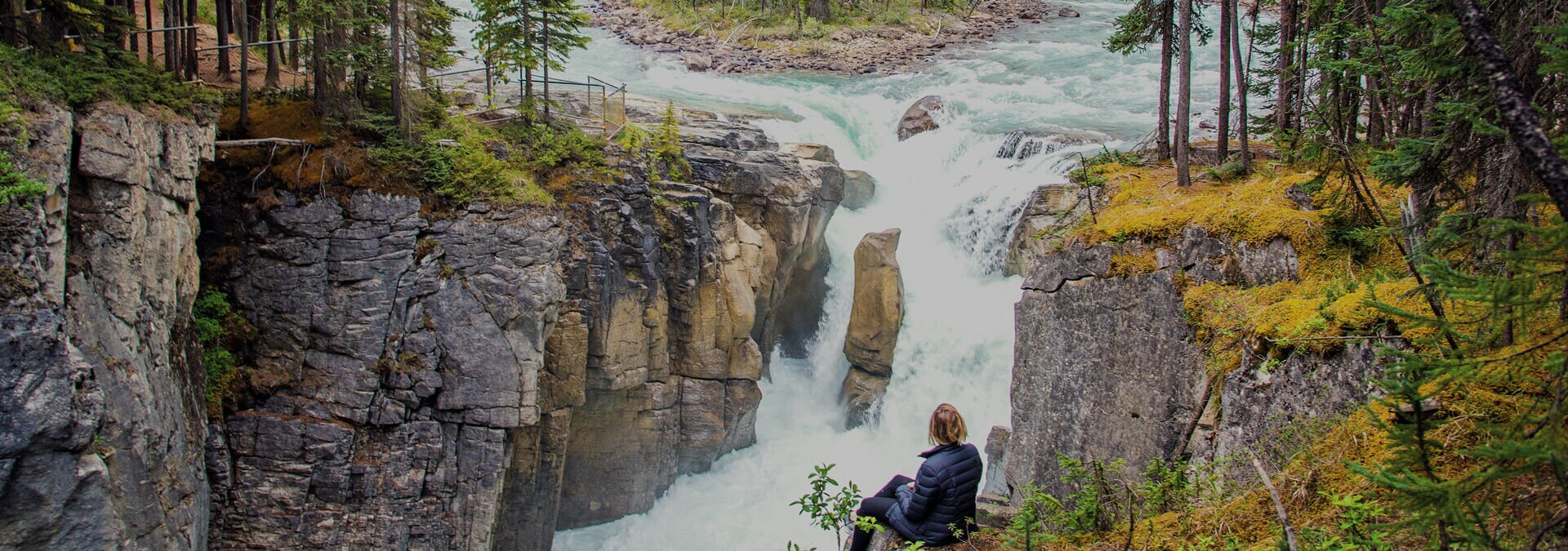 Sunwapta Falls in Jasper National Park in Canada