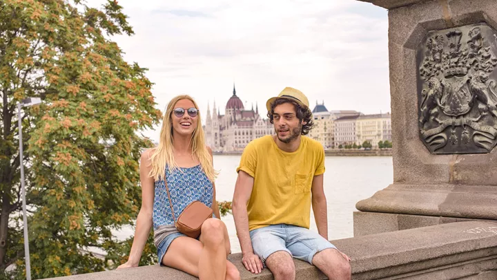 The Hungarian Parliament Building in Budapest, Hungary