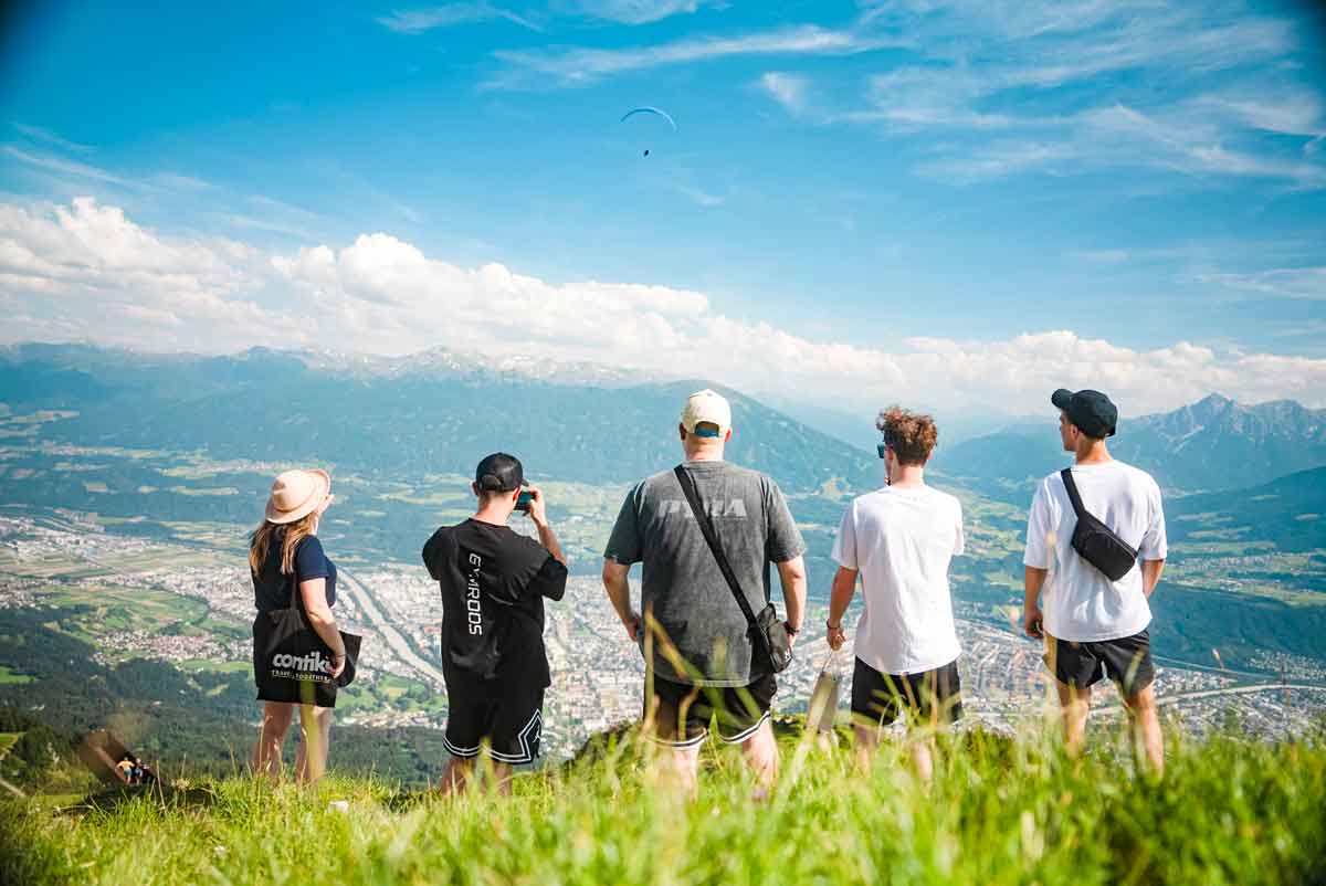 Travelers Observing Asutri Scenic View