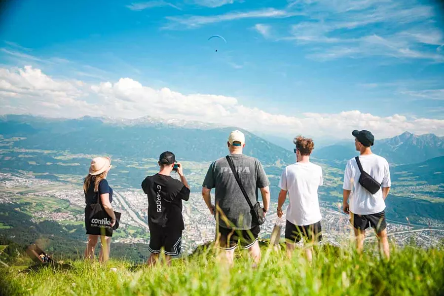 Travelers Observing Asutri Scenic View