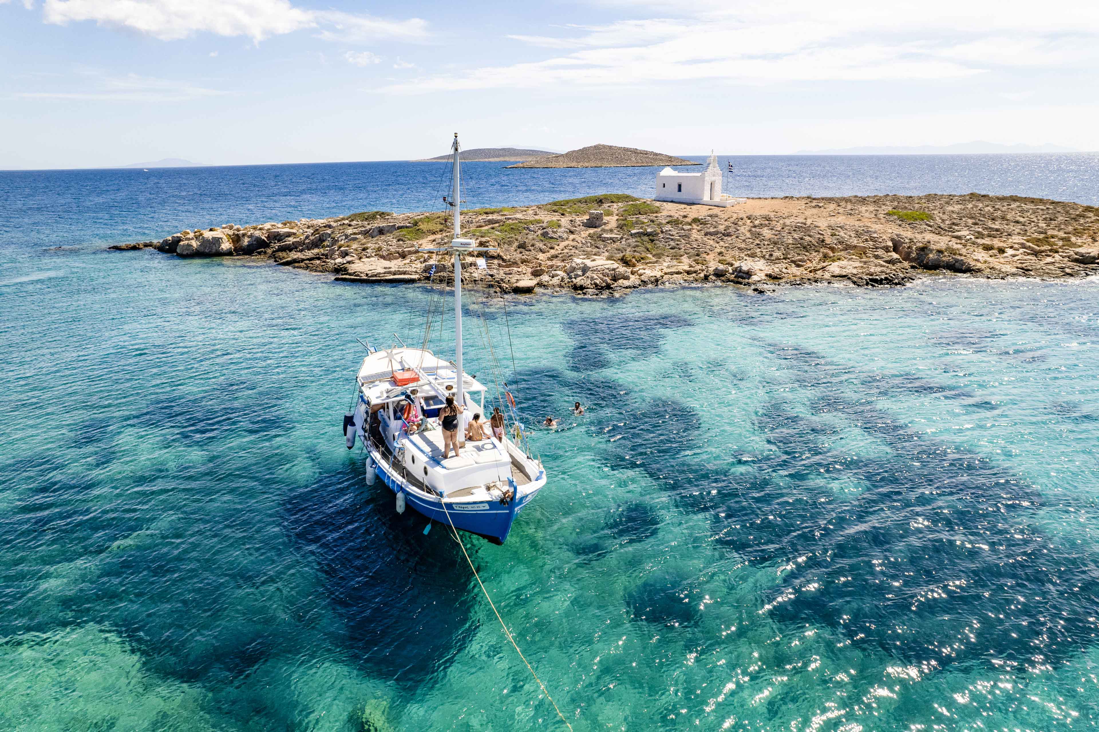 Boat In Crystal Waters Greece