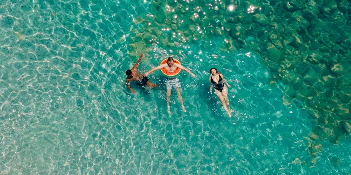 Travelers In The Sea Ariel Shot Albania