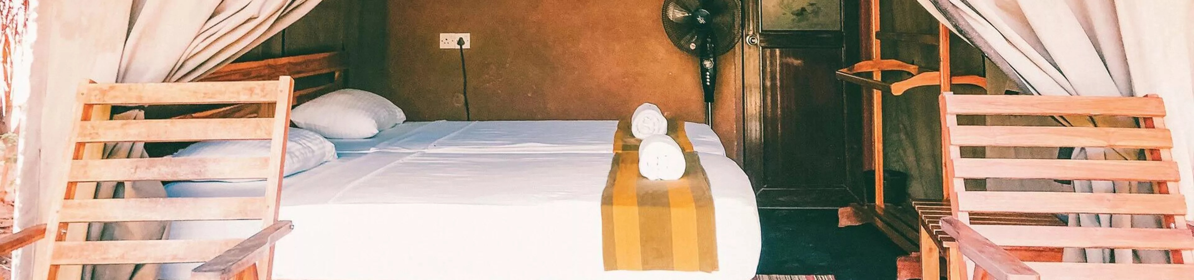 Beds in Asia glamping tent