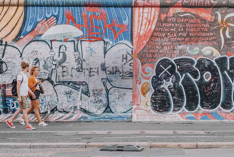 People walking on the sidewalk