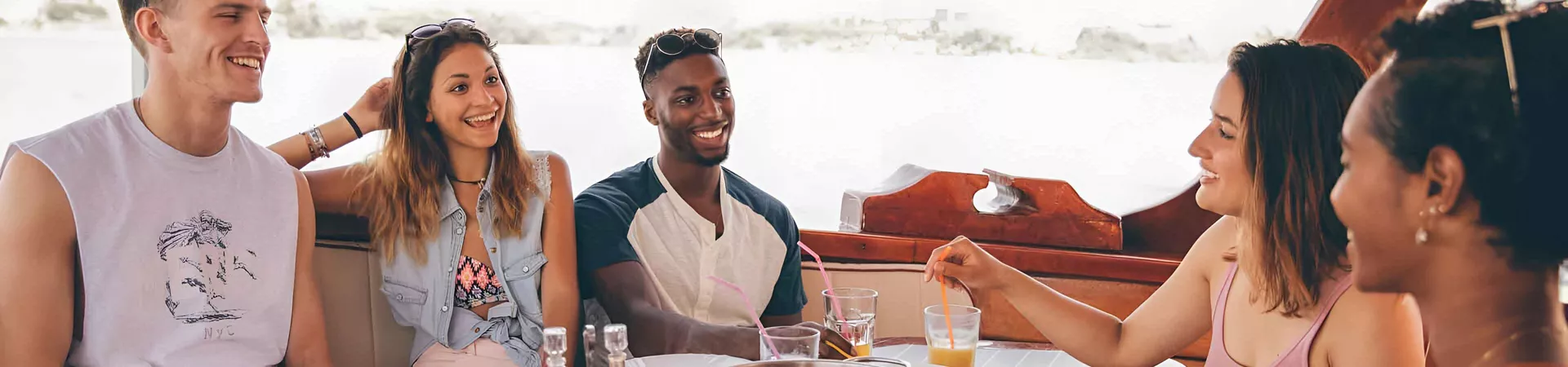 Young People Croatia Sailing Having Meals