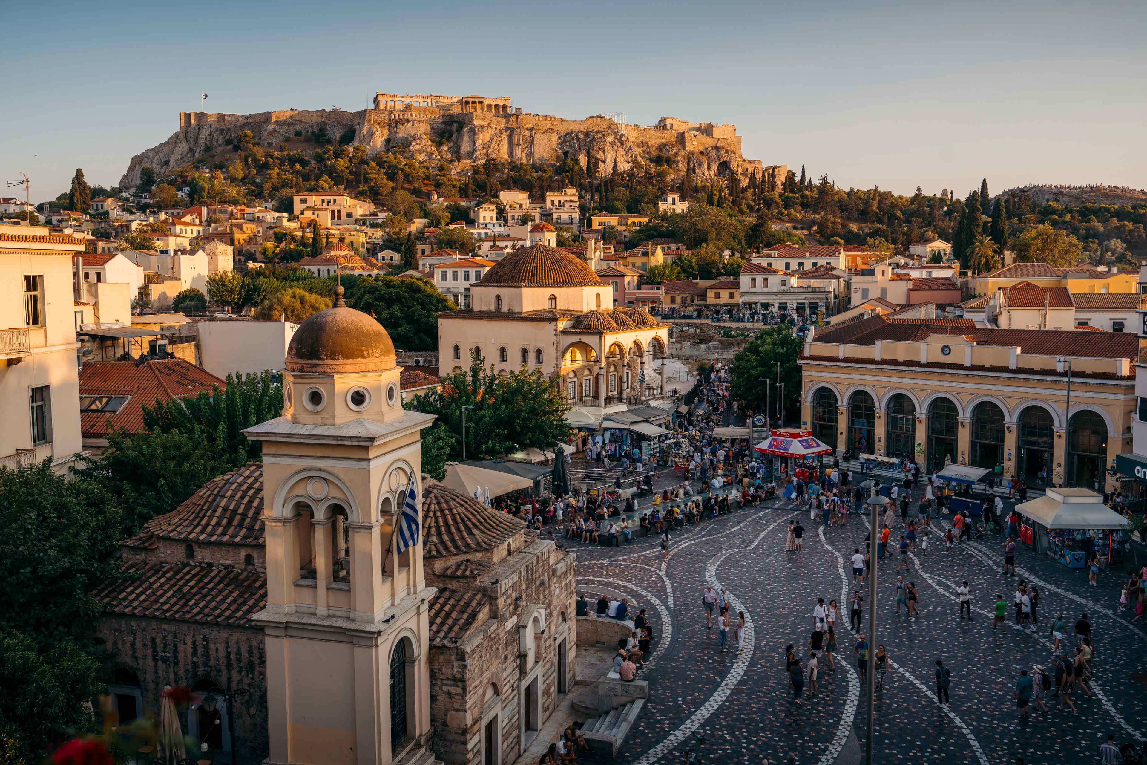 View Over Marjet Square Castle Greece