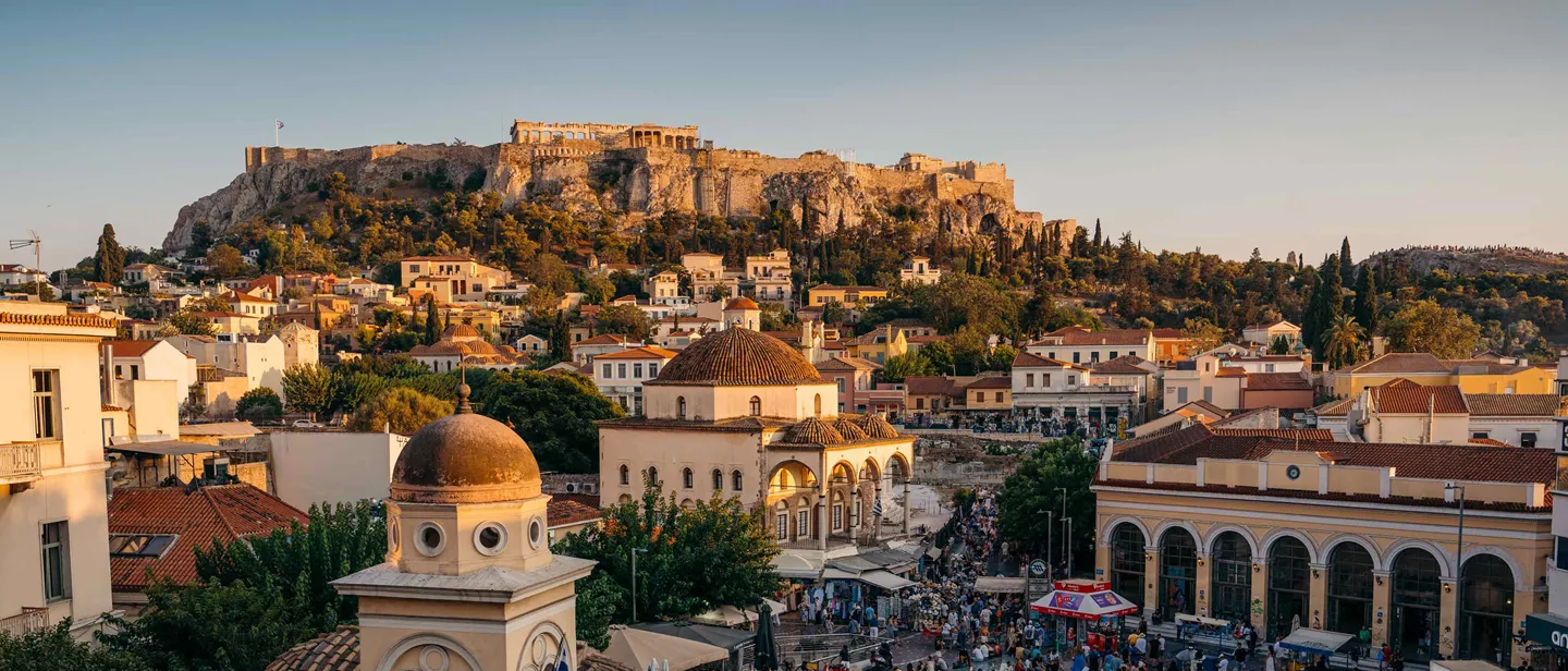 View Over Marjet Square Castle Greece