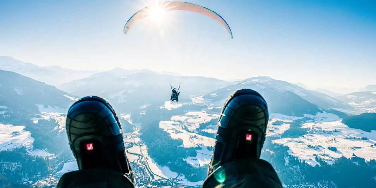 Aerial View Of Austrian Slopes Skii
