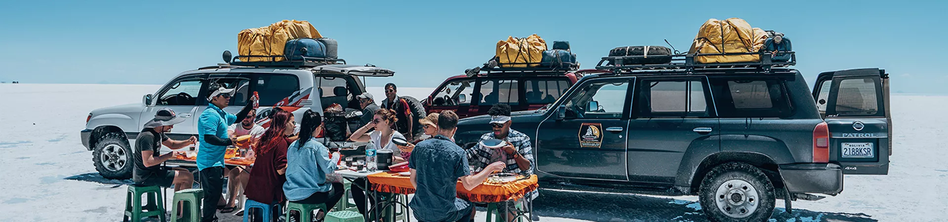 People dining at the off road trip