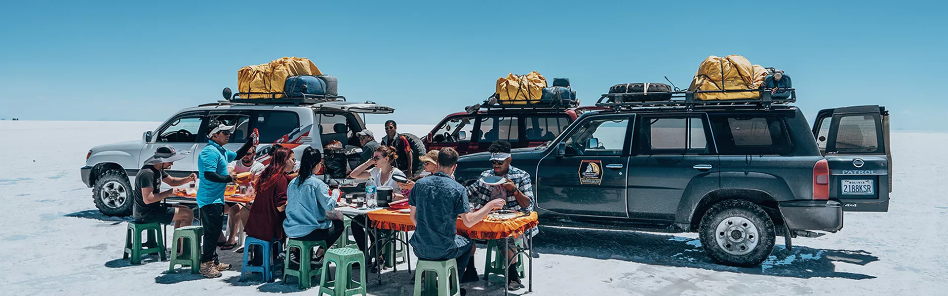 People dining at the off road trip