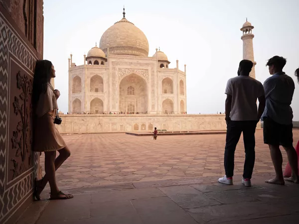 Looking Out On Taj Mahal India 0419ASIA2018