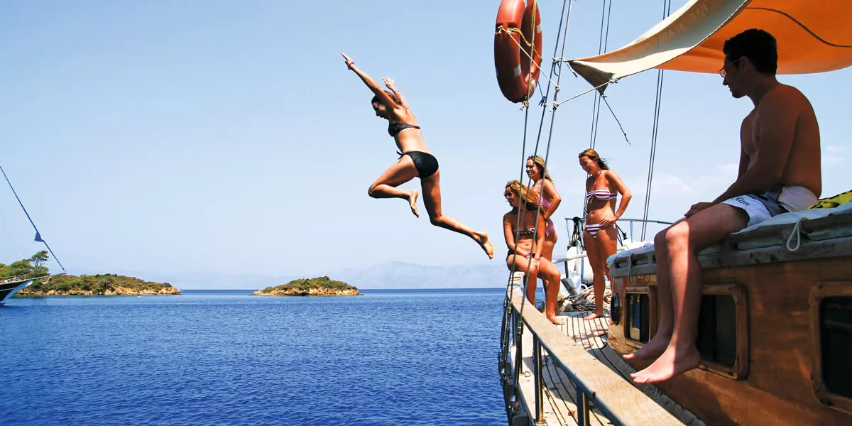 Young People Having Fun In A Cruise