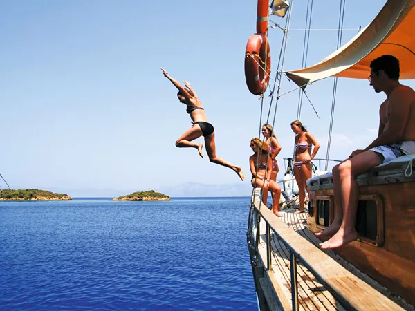 Young People Having Fun In A Cruise
