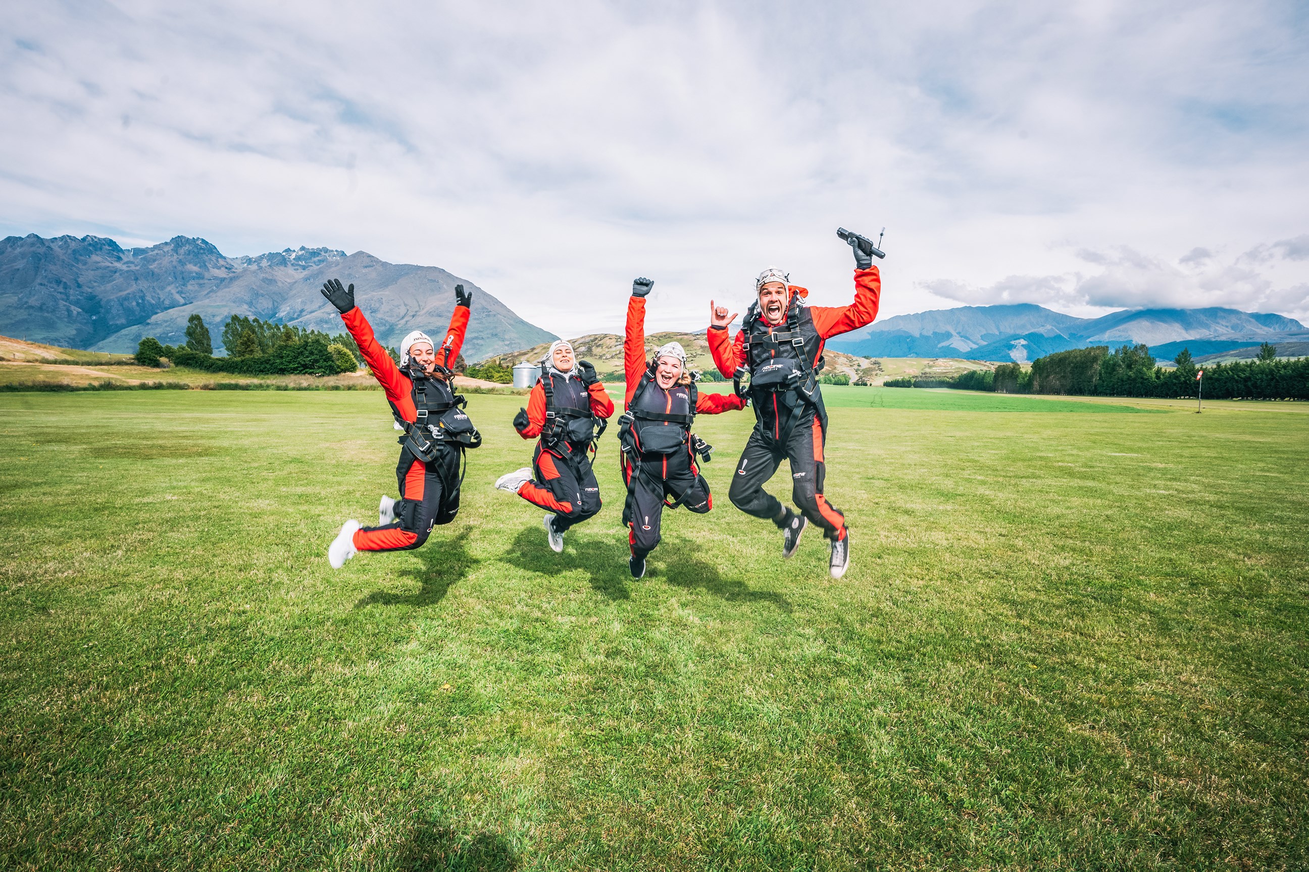 A Traveller skydiving in Queenstown, New Zealand