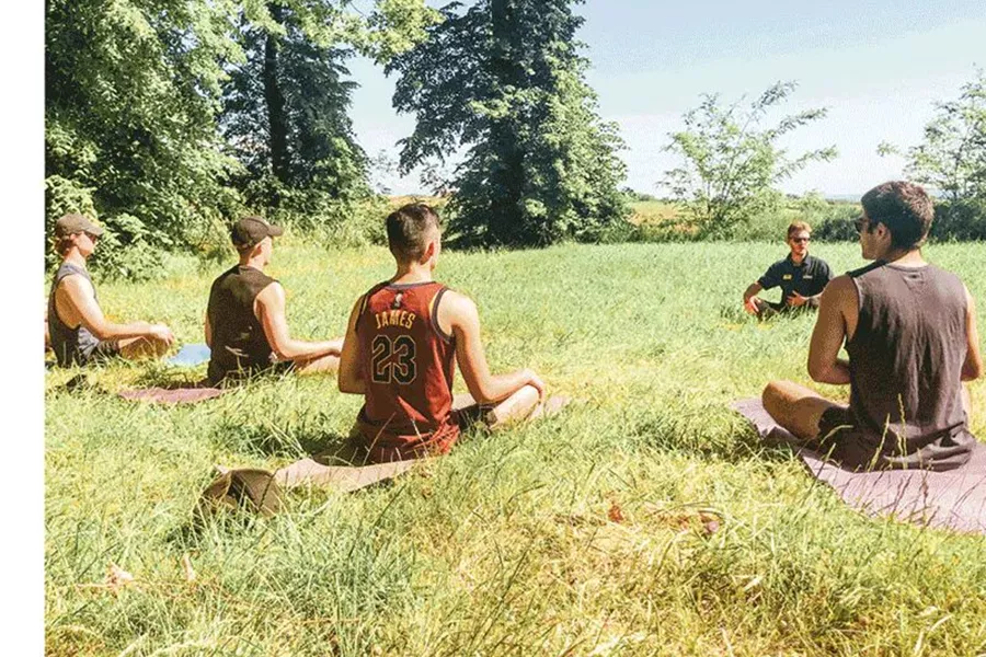 Doing Yoga On Trip