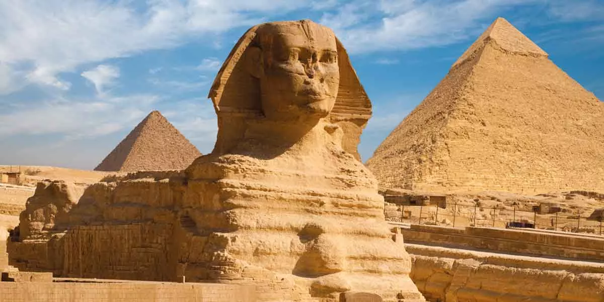 Sphynx At The Pyramid Giza Egypt