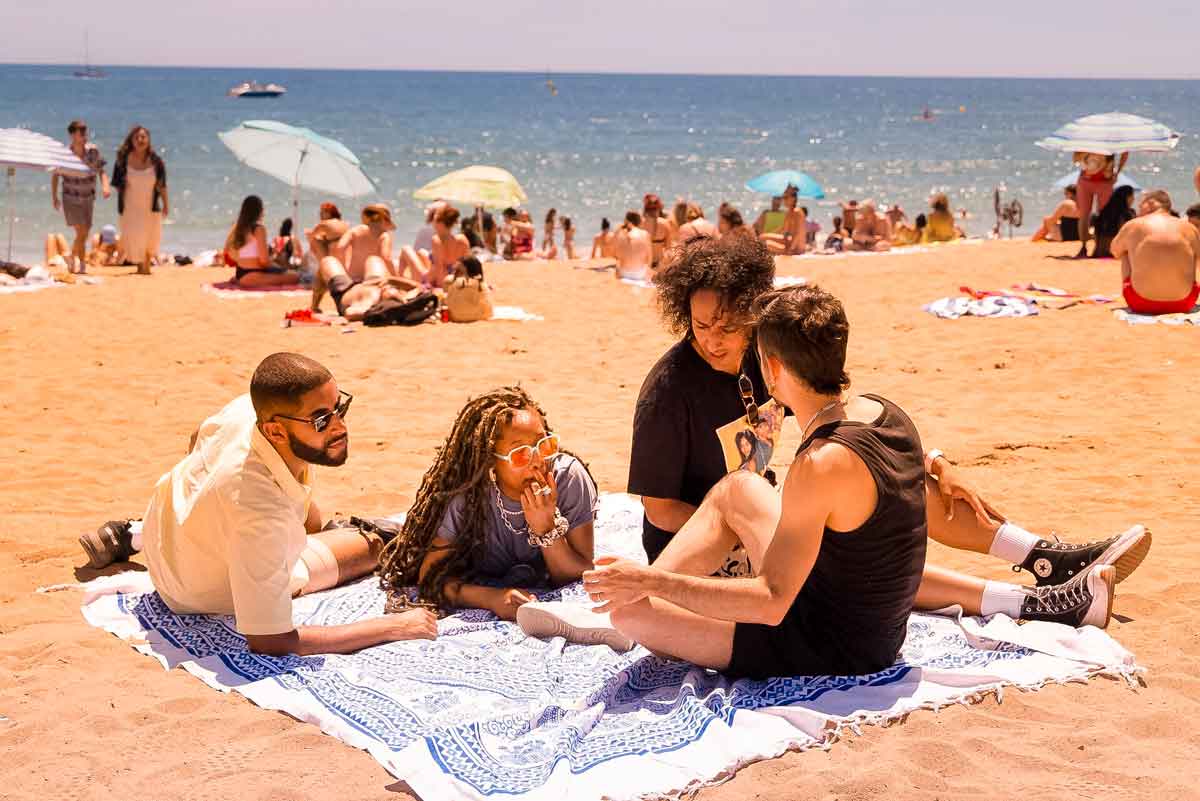 On The Beach In Barcelona