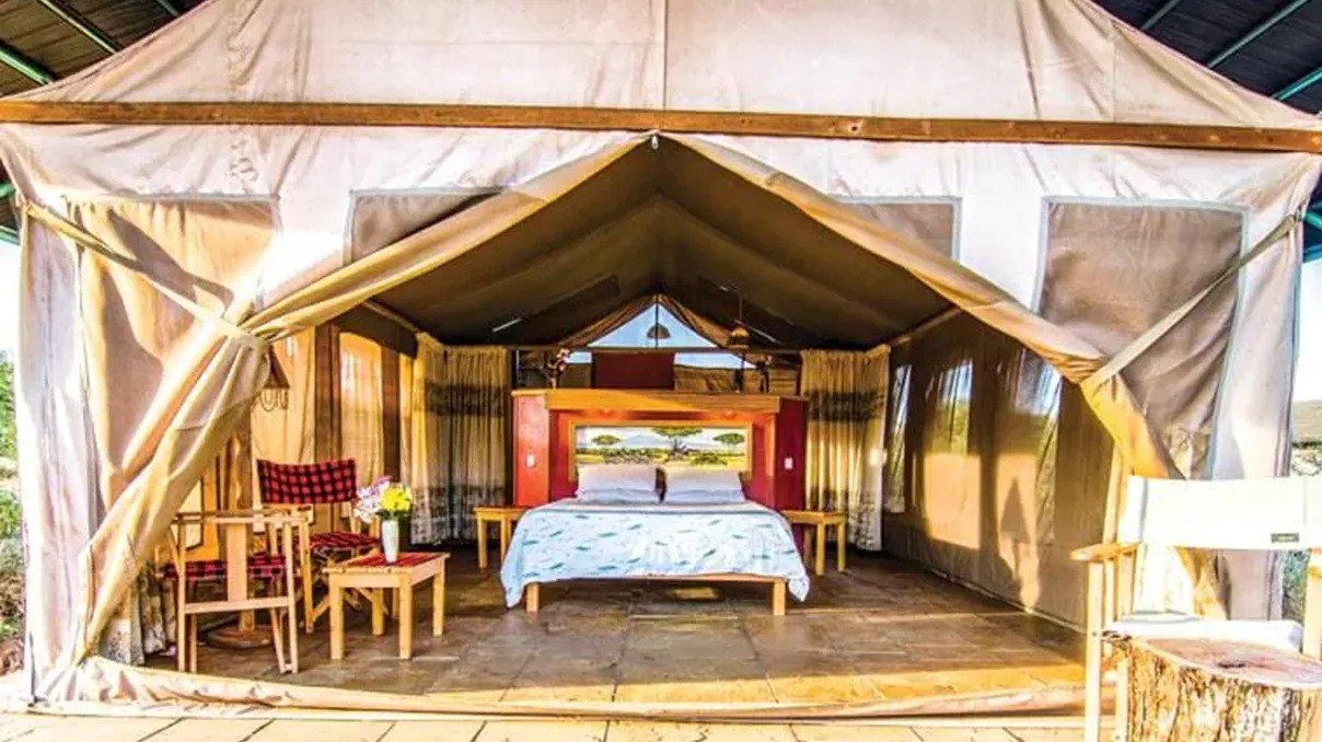 Tent lodge in Africa