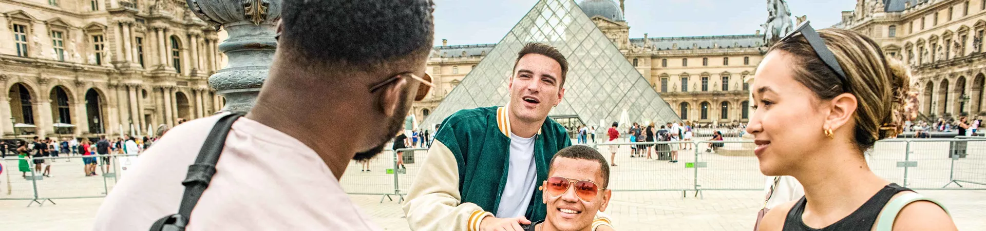 Group In Fron Of Louvre Paris France