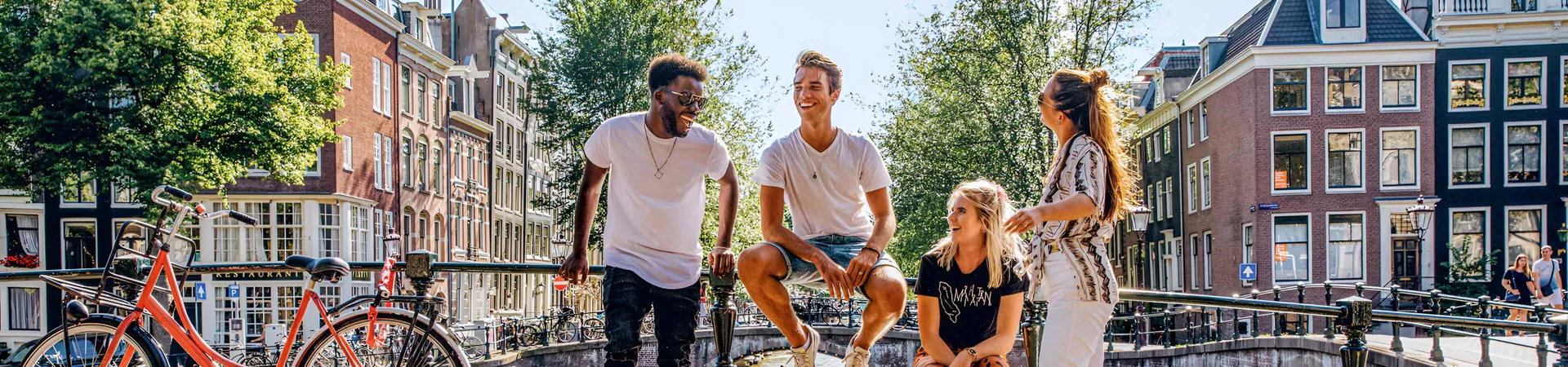 Friends Enjoying A Sunny Day Amsterdam