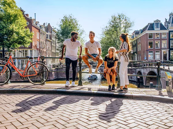 Friends Enjoying A Sunny Day Amsterdam