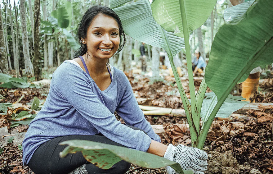 Woman Taking Care Of Nature