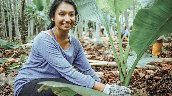 Woman Taking Care Of Nature