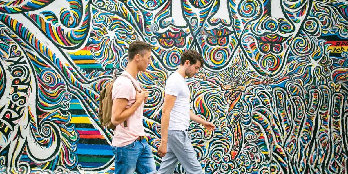 Tourists At Berlin Wall Germany