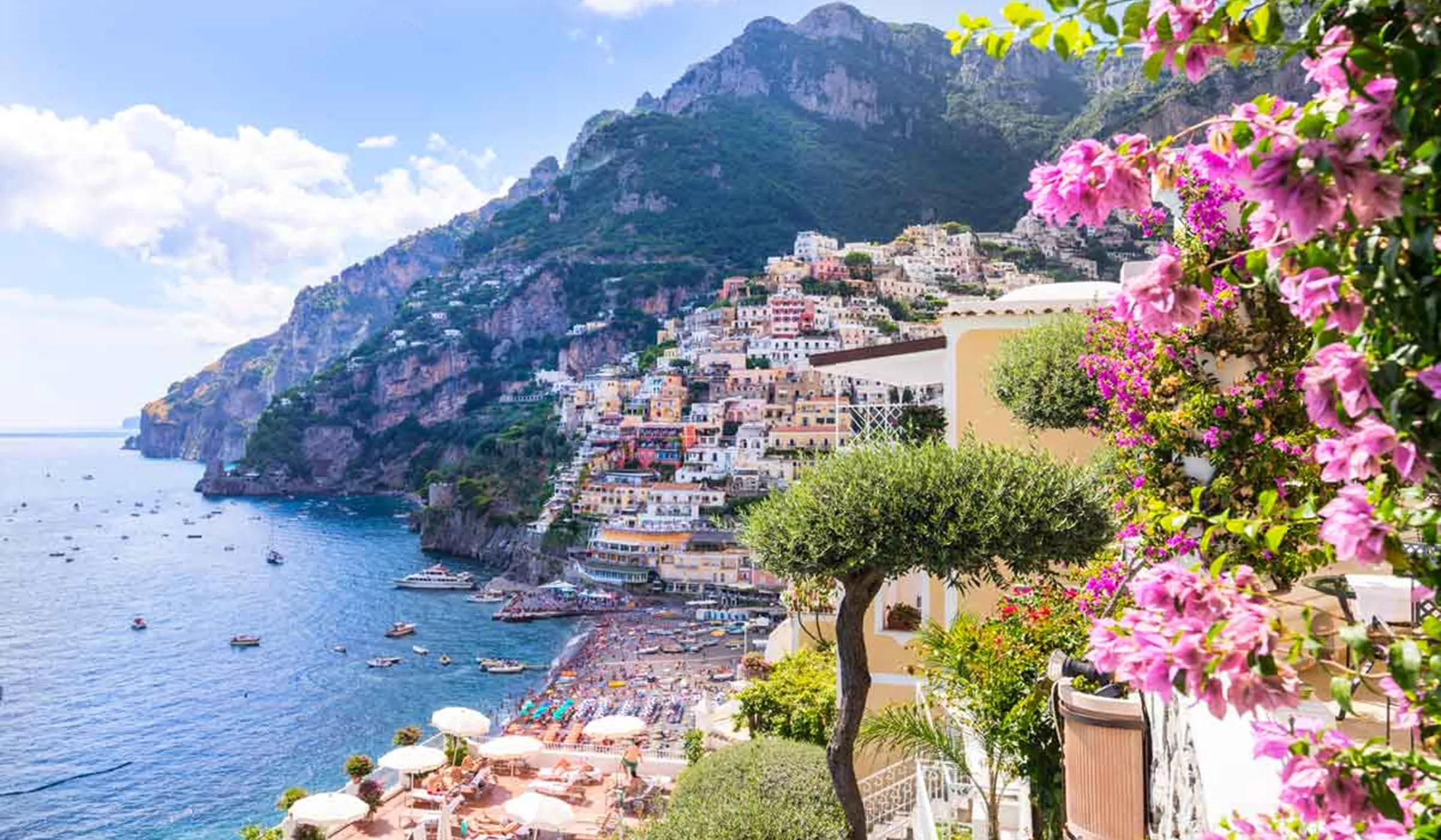 Shot from positano on Amalfi Coast, Italy
